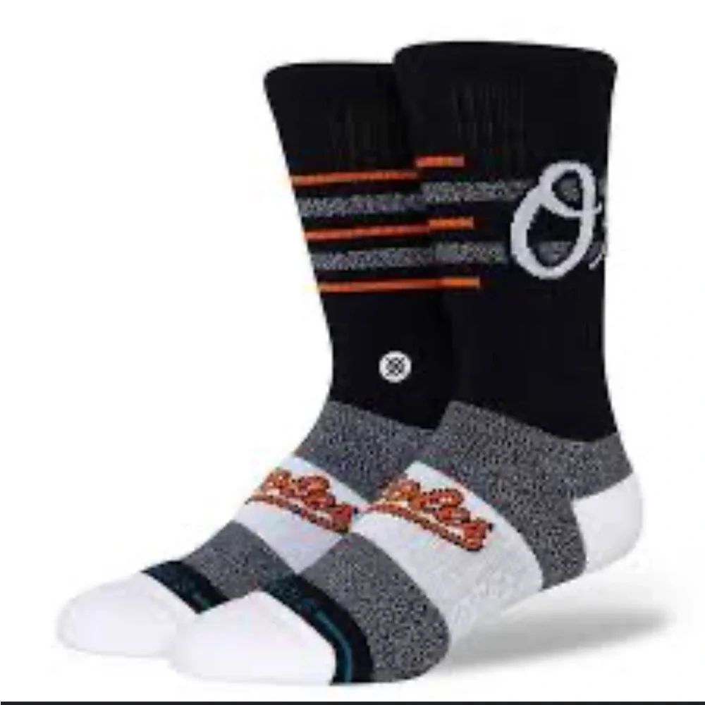 STANCE MEN’S BALTIMORECASUAL CREW OFFICIAL SOCK OF MLB MID CUSHION LG NWT
